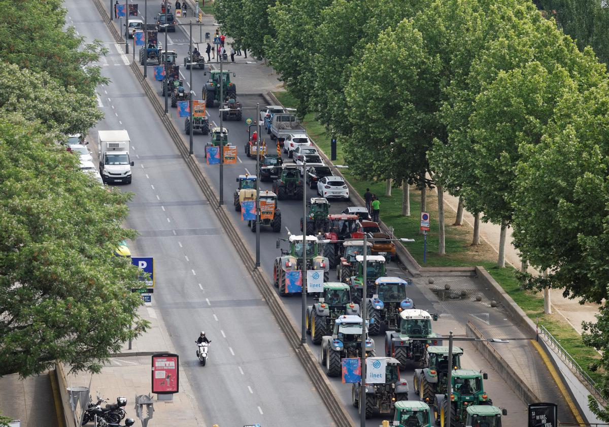 Tractorada en Lleida para pedir soluciones ante la sequía