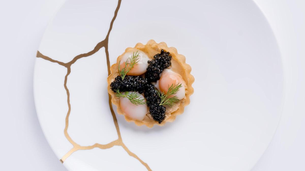 Los huevos de codorniz y caviar del restaurante Moments.
