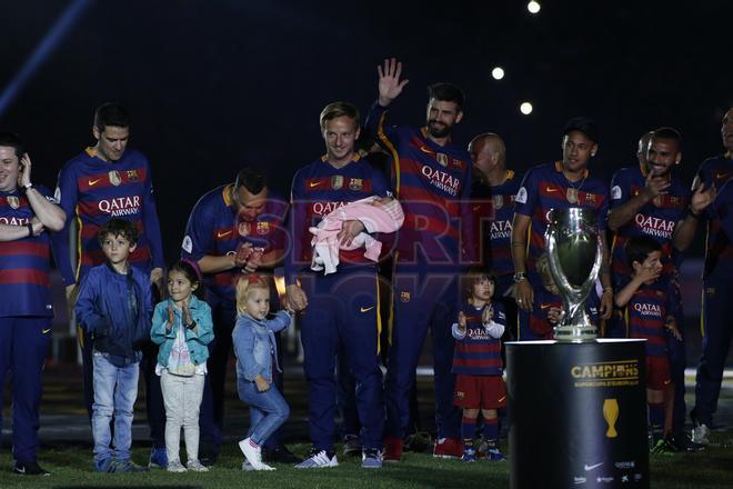 La fiesta del Doblete en el Camp Nou