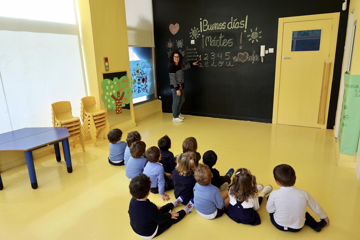 Aula de una escuela infantil de Murcia.