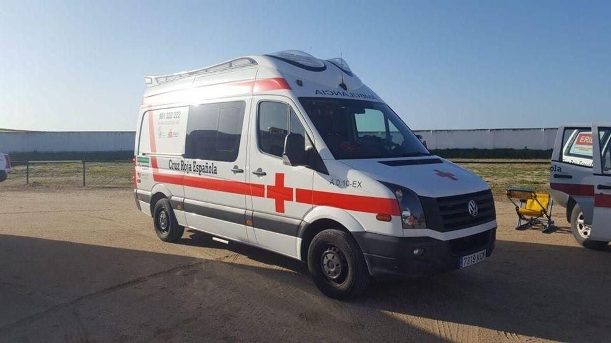 Cruz Roja intervino en el rescate de la vecina de Olivenza.