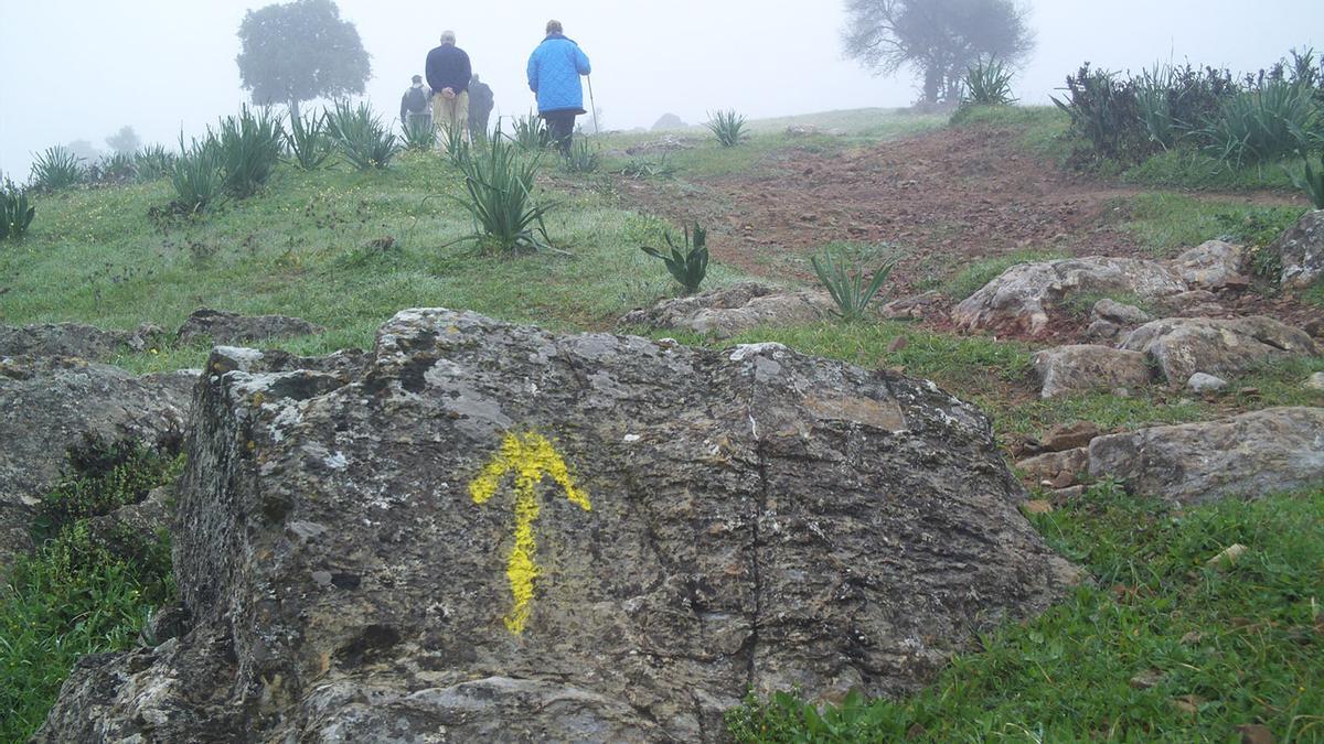 Peregrinos realizan el Camino Mozárabe