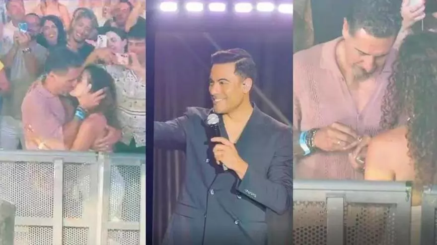 Una pedida de matrimonio convierte el concierto de Carlos Rivera en Castelló en una noche inolvidable