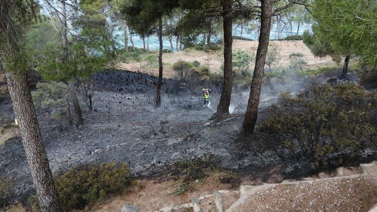 Efectivos del Ibanat sofocan el incendio en el Camí de s&#039;Estaca