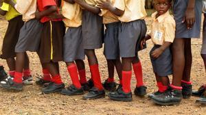 Niños en un colegio en Kampala, Uganda
