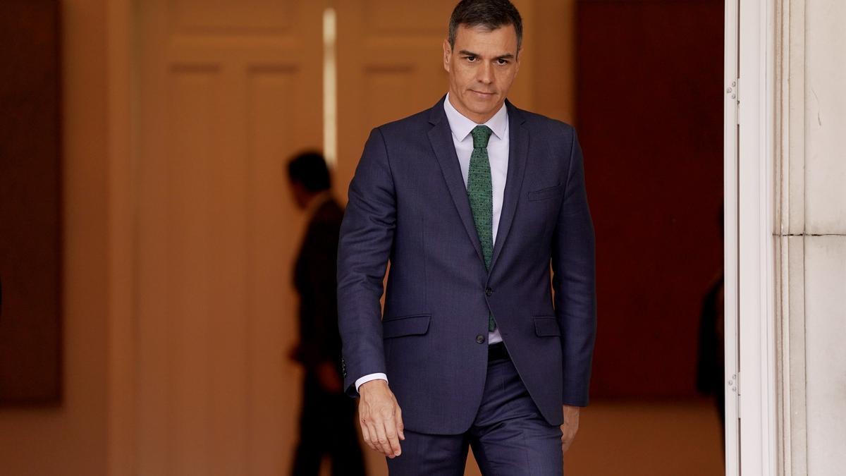 Pedro Sánchez en el palacio de la Moncloa.