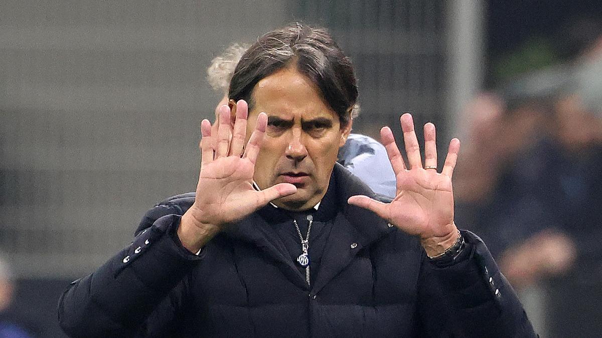 Inzaghi, durante un partido con el Inter