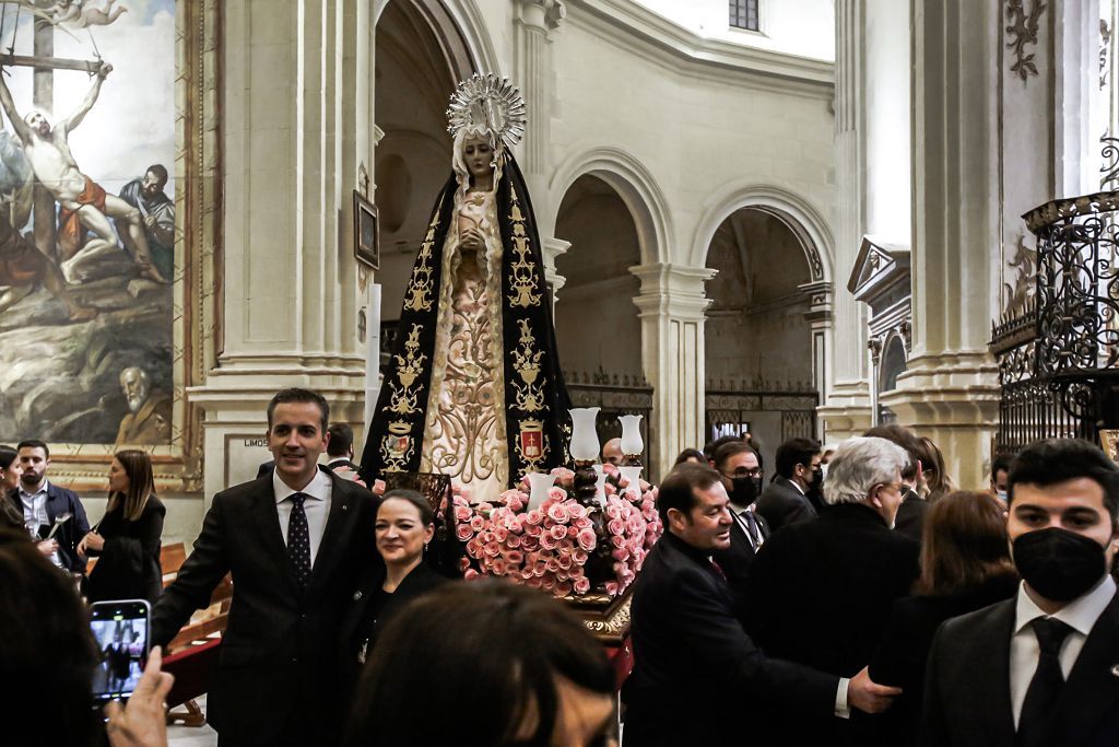 Semana Santa de Lorca 2022: Virgen de la Soledad del Paso Negro, iglesia y procesión