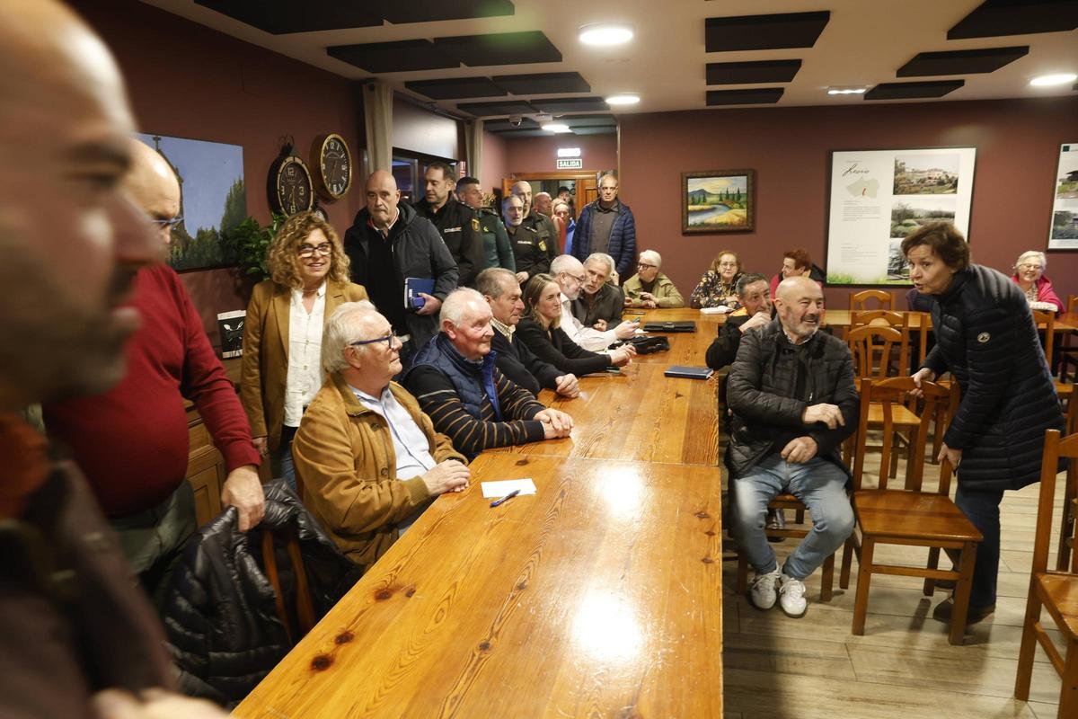 Mandos policiales visitan "Les Caseríes" ante la oleada de robos en Asturias (en imágenes)