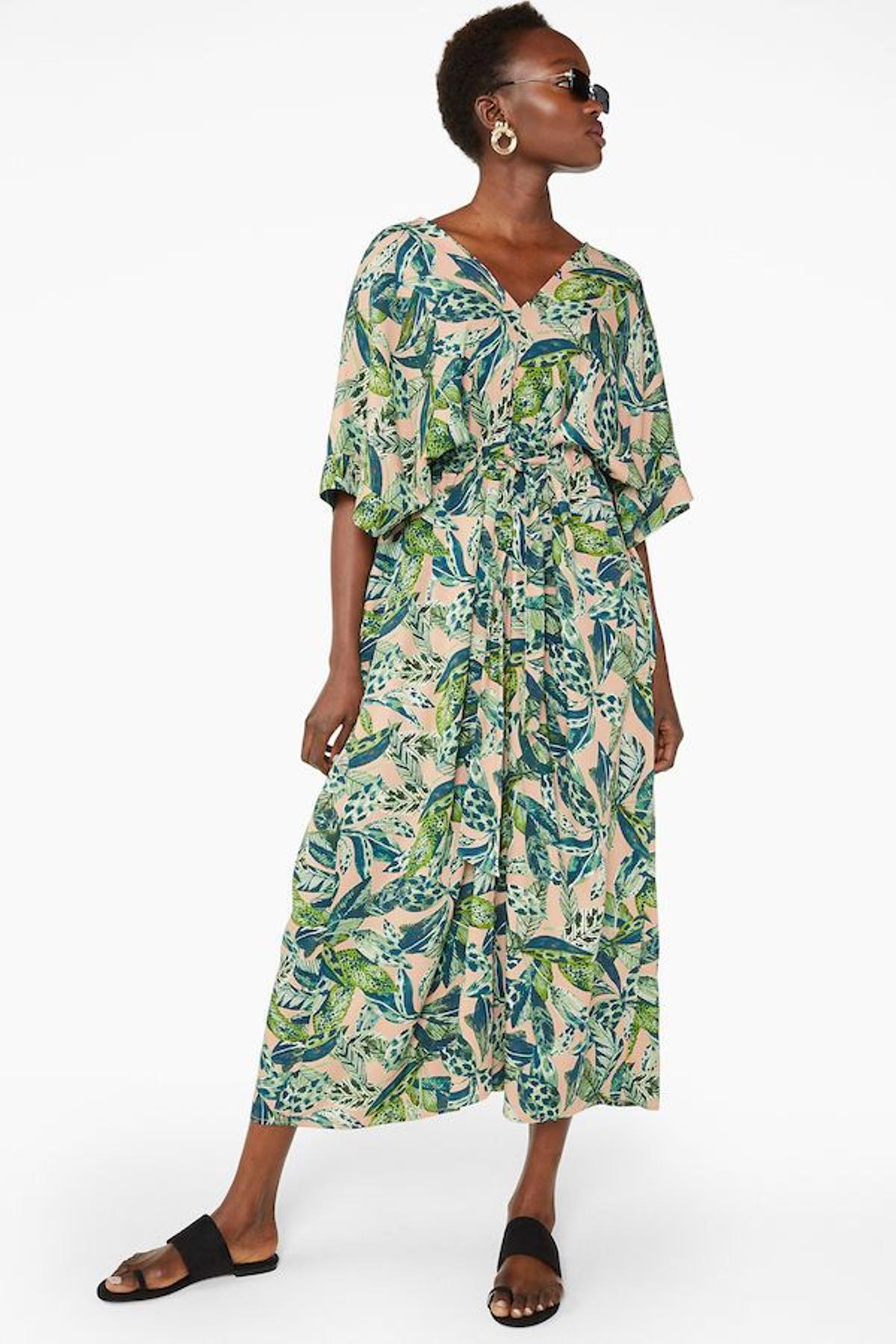 El vestido estampado tropical