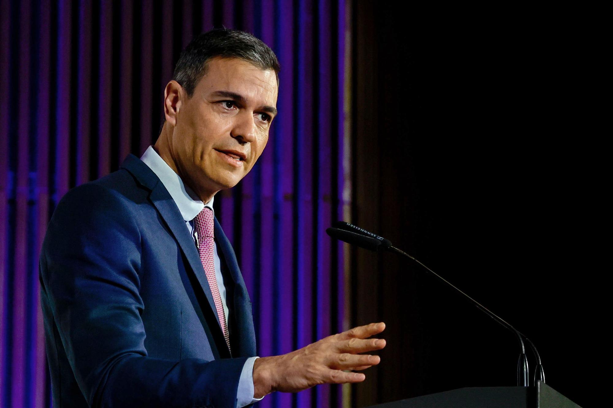 Pedro Sánchez, en la conferencia de Embajadores. EPC