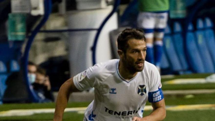 Aitor Sanz, en el Real Oviedo-CD Tenerife