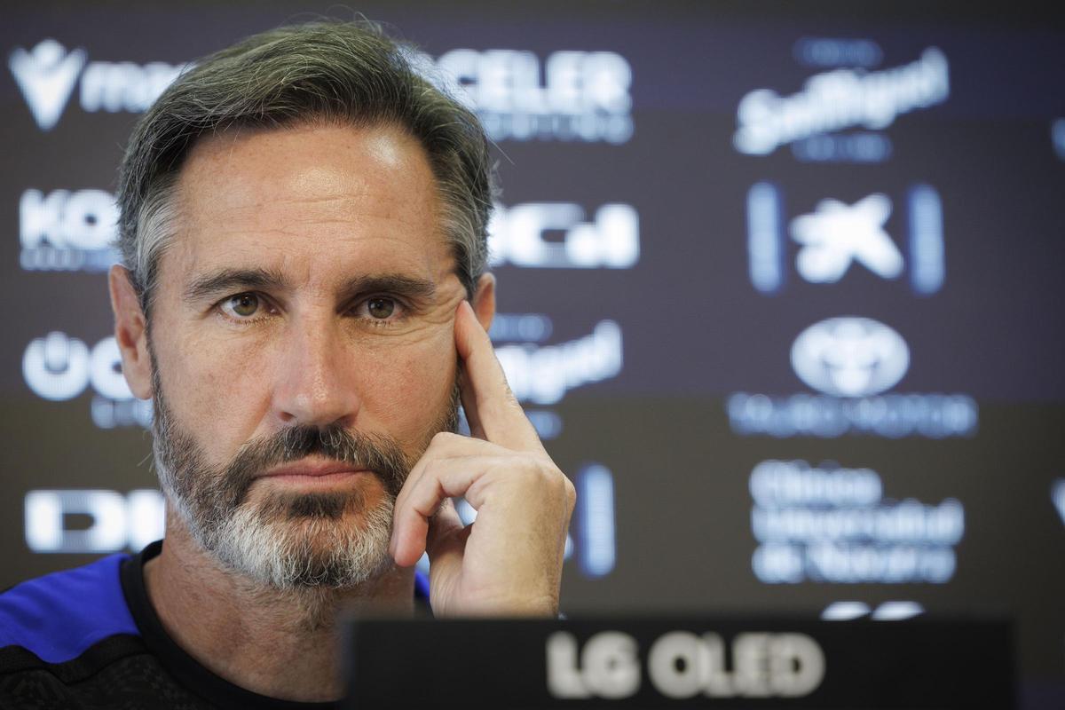 Vicente Moreno, en una rueda de prensa