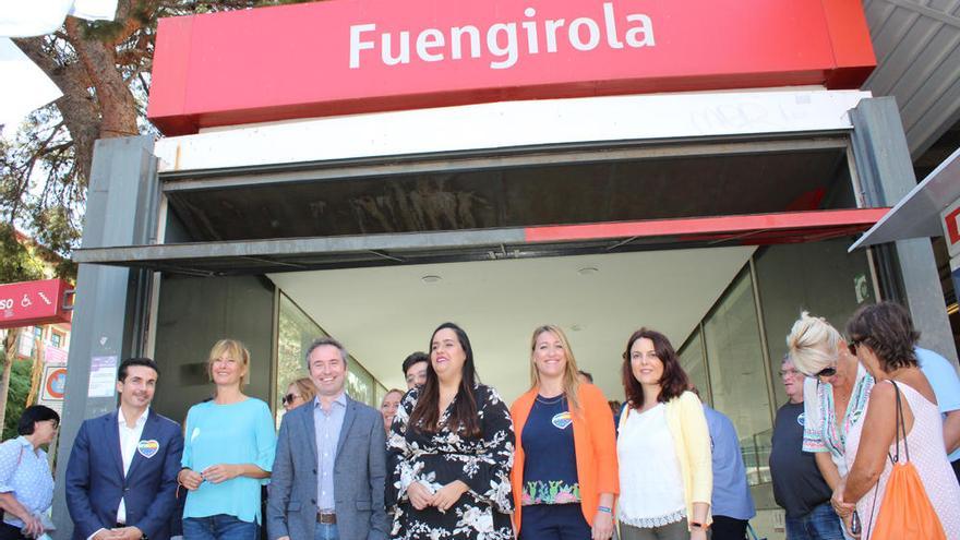 Los candidatos Guillermo Díaz e Irene Rivera, ayer en Fuengirola.