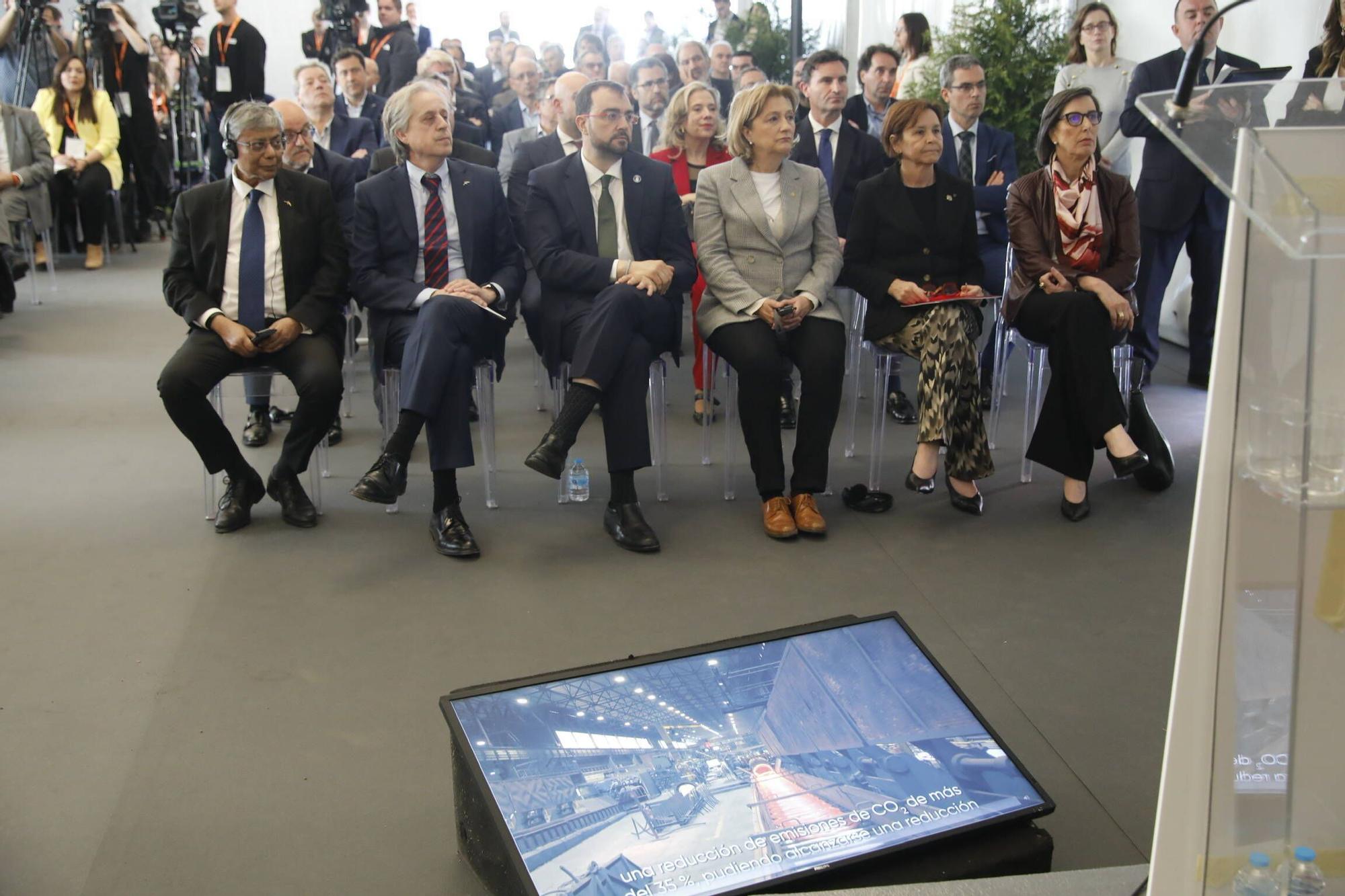 EN IMÁGENES: Así fue la inauguración de las obras para el horno eléctrico hídribido de Arcelor en Gijón