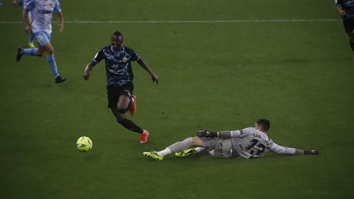 Partido de la Liga Smartbank entre el Málaga CF y el Almería