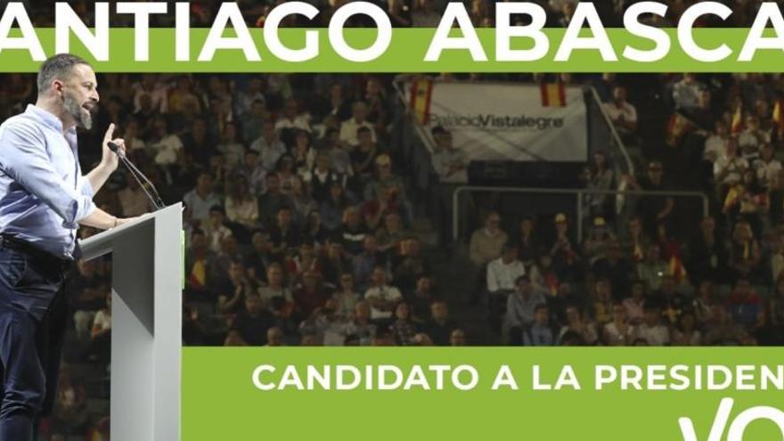 Santiago Abascal presenta su candidatura para presidir Vox.