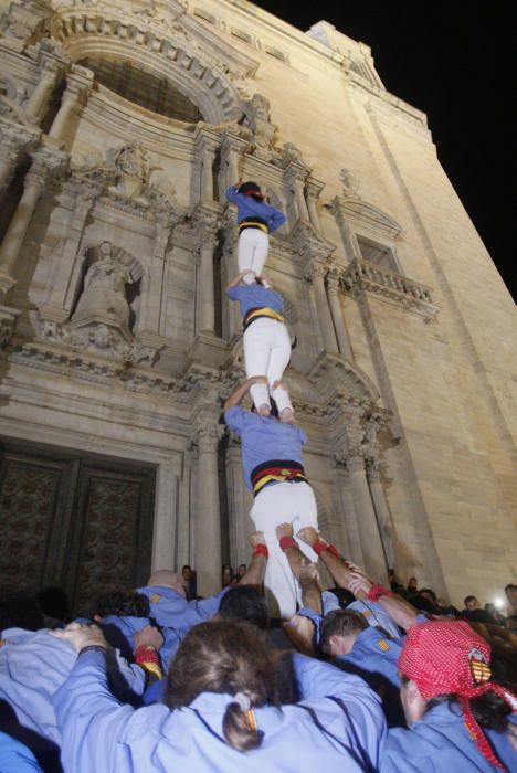 Pilar de quatre dels Marrecs de Salt a les escales de la Catedral - Fires de Girona 2018