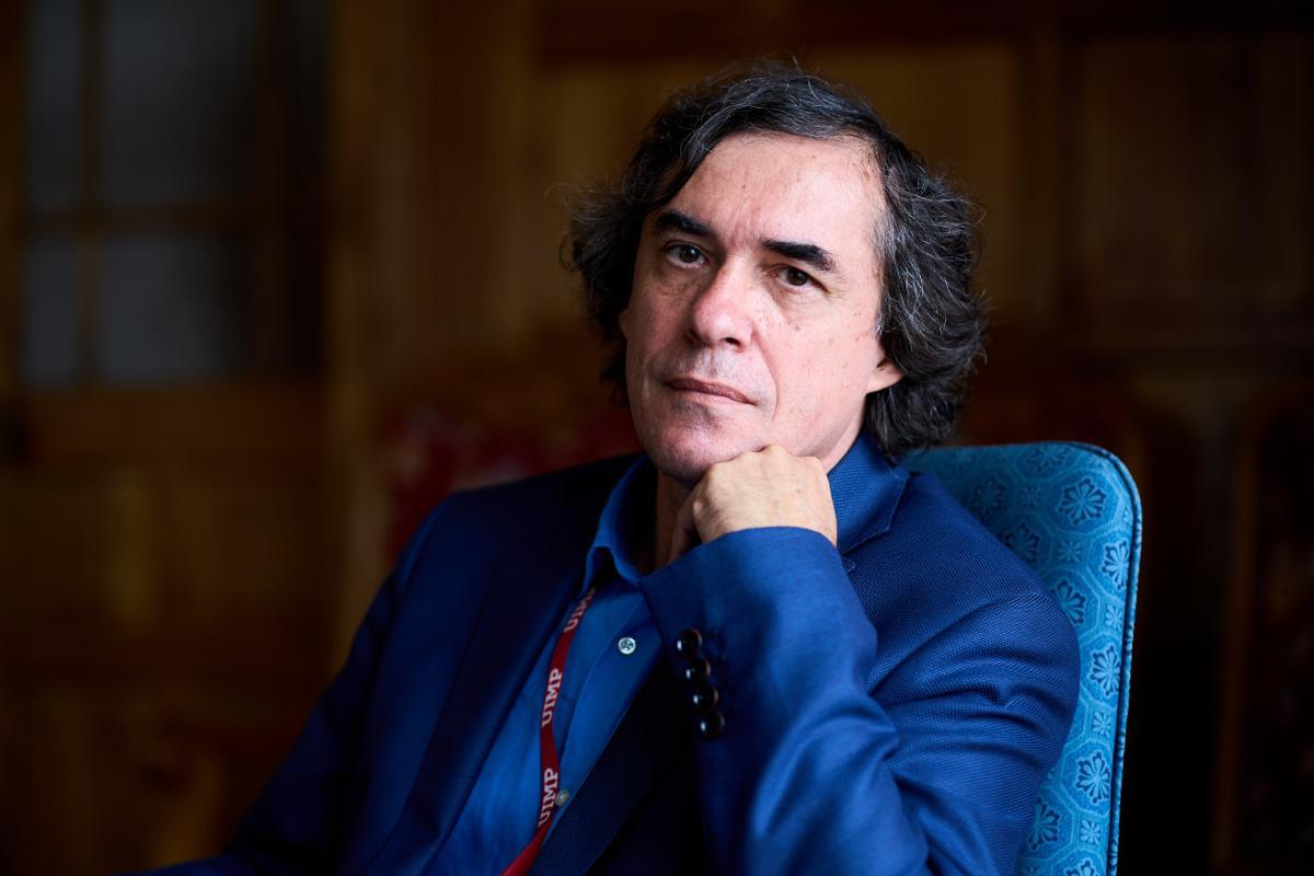 El escritor Mircea Cărtărescu, fotografiado en Santander durante su última visita a España