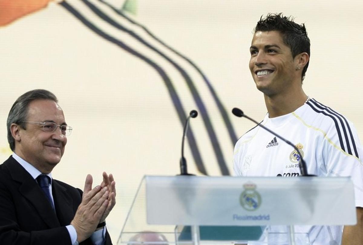 Presentació de Cristiano Ronaldo al Bernabéu, el 6 de juliol del 2009.