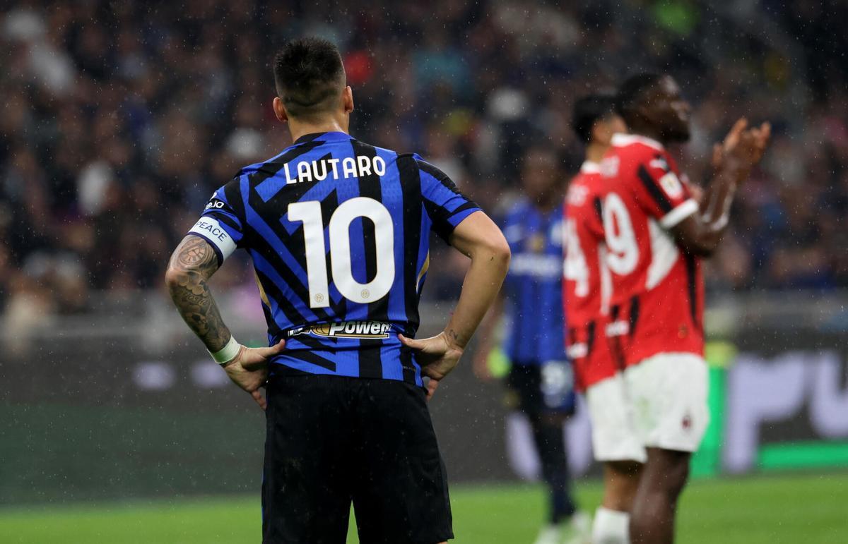 Lautaro Martínez, decepcionado tras el KO copero