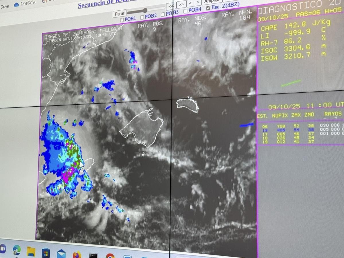 El comité técnico se ha reunido este mediodía para evaluar el avance de la Dana Alice en Ibiza