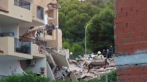 Derrumbe de un edificio de viviendas en Peñíscola.