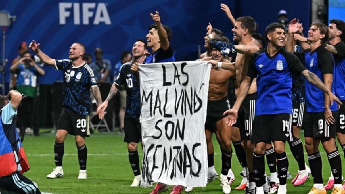 Los jugadores de Argentina se acordaron de las Malvinas