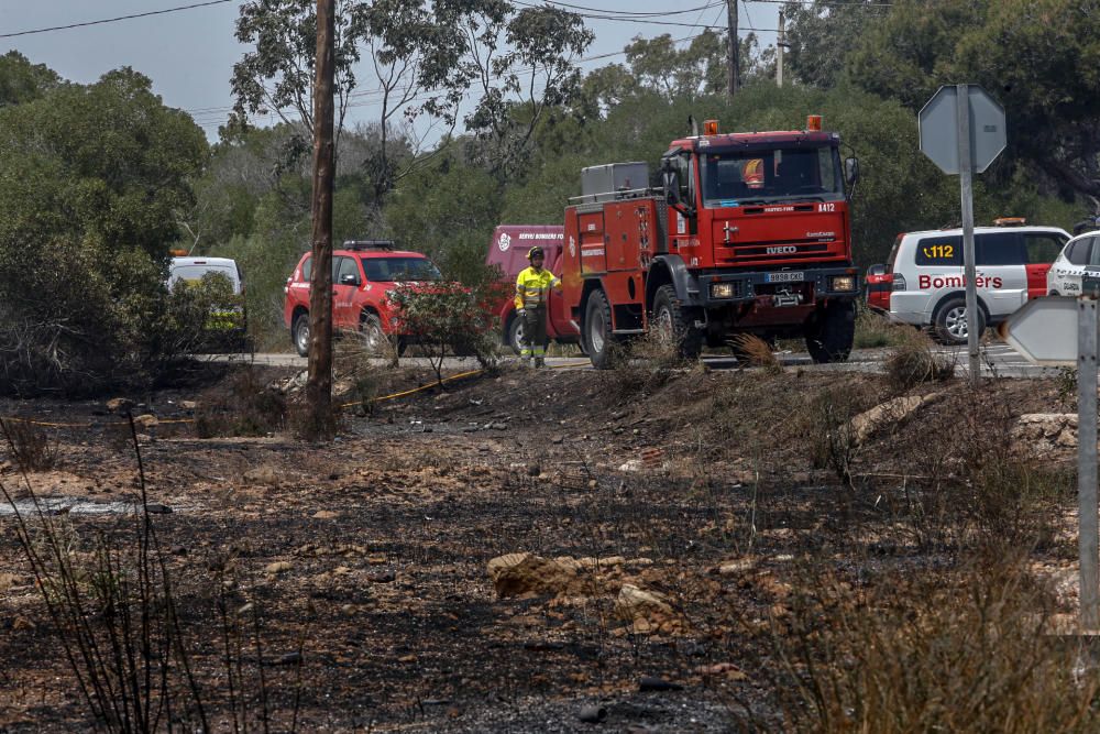 Una imagen del incendio en Santa Pola