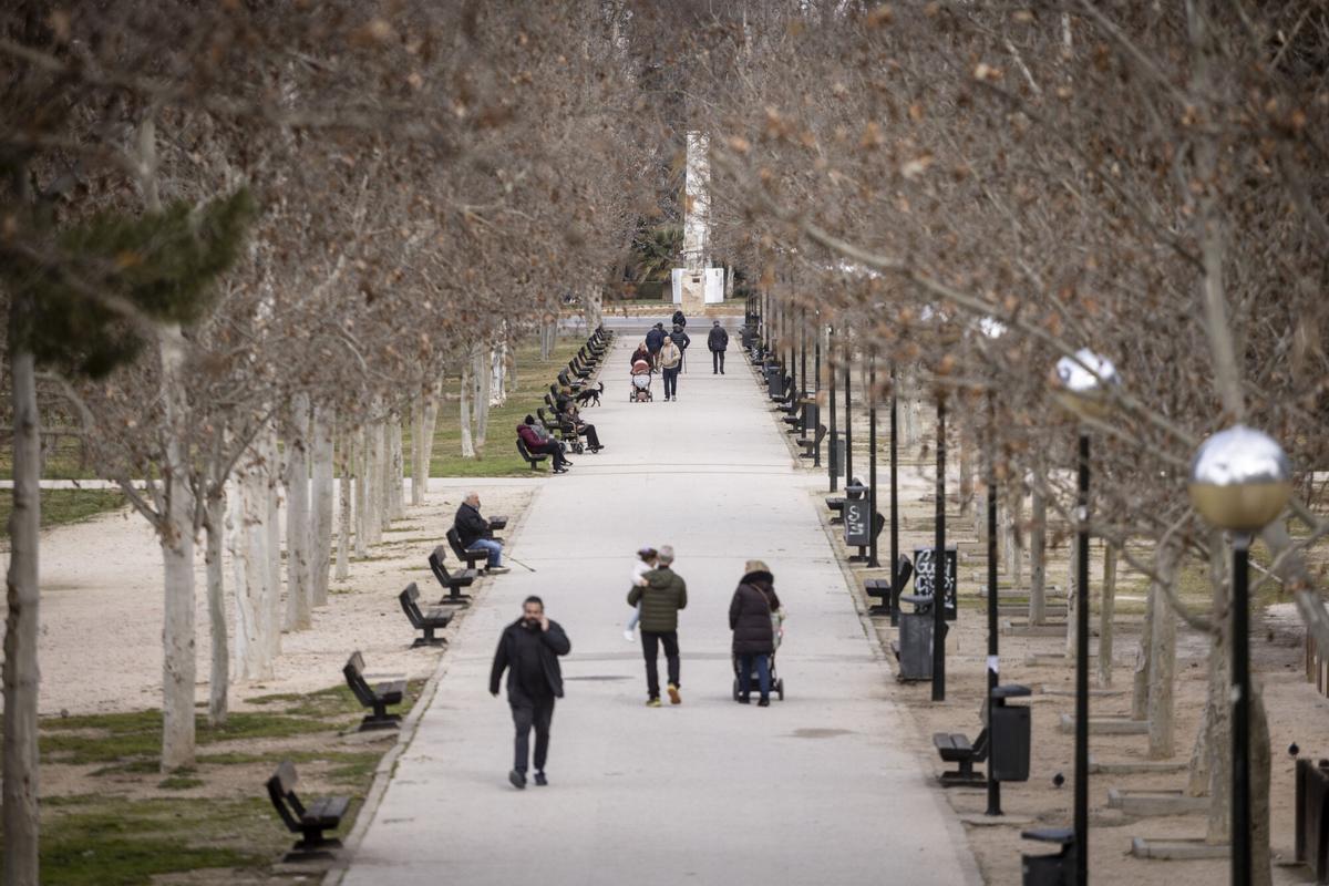 Bulevar central del Parque Tío Jorge de Zaragoza.