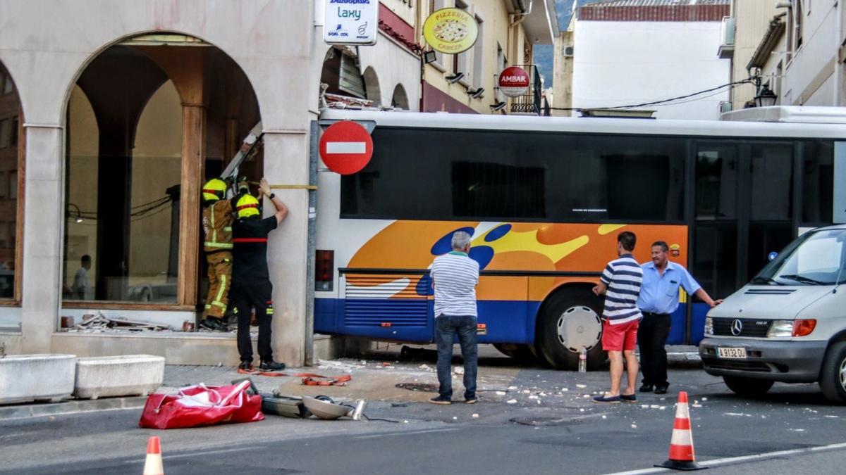 El autobús accidentado