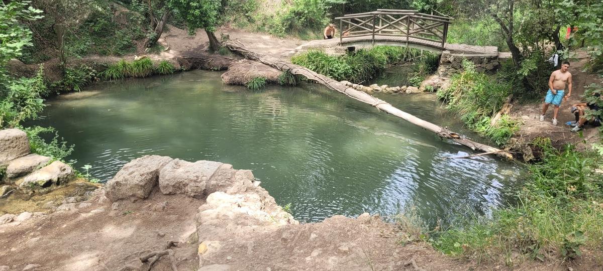 Una de las pozas del río Vinalopó de la Ruta de los Molinos de Banyeres