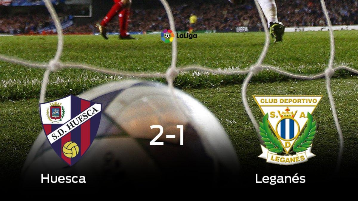 El Huesca vence 2-1 al Leganés en El Alcoraz