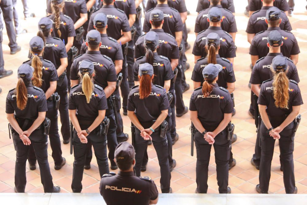 Málaga recibe a 190 cadetes de la Policía Nacional que harán prácticas durante un año.