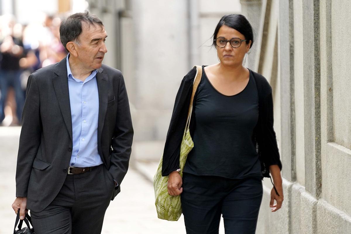 Anna Gabriel exdiputada de la CUP en el Parlament de Cataluña antes de declarar en el Tribunal Supremo.