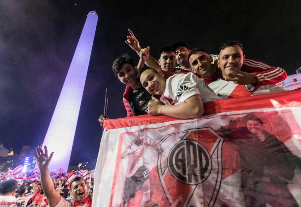 La afición de River celebra su victoria