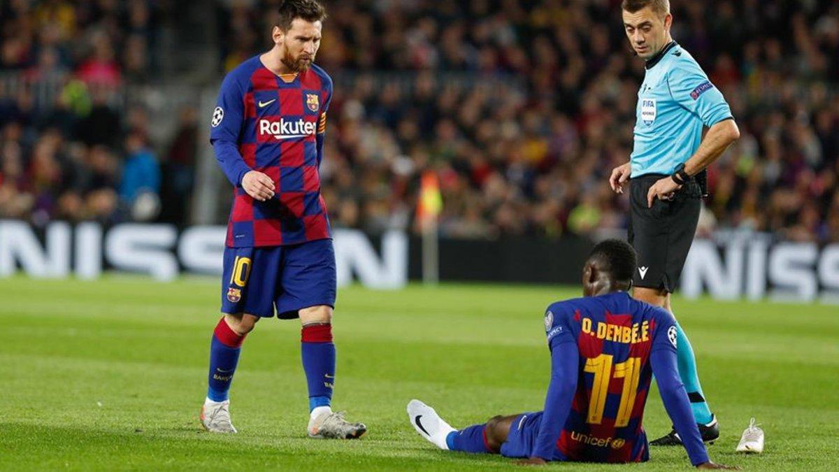 Dembélé se lesionó contra el Borussia Dortmund y estará alrededor de 10 semanas en el dique seco