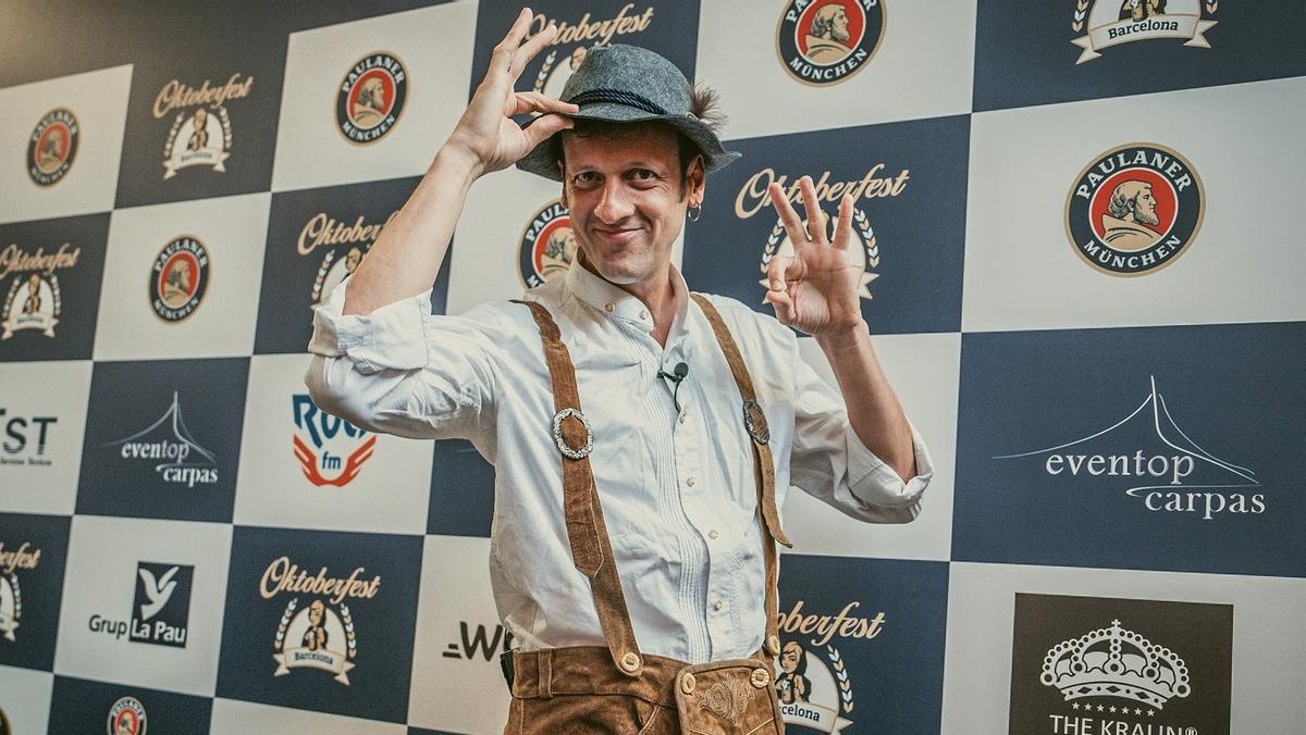 Edu Soto, encargado de abrir el Oktoberfest barcelonés de 2023.