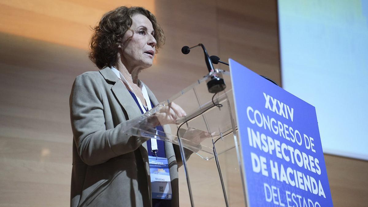 La directora general de la AEAT, Soledad Fernández, en el 34 Congreso de Inspectores de Hacienda del Estado