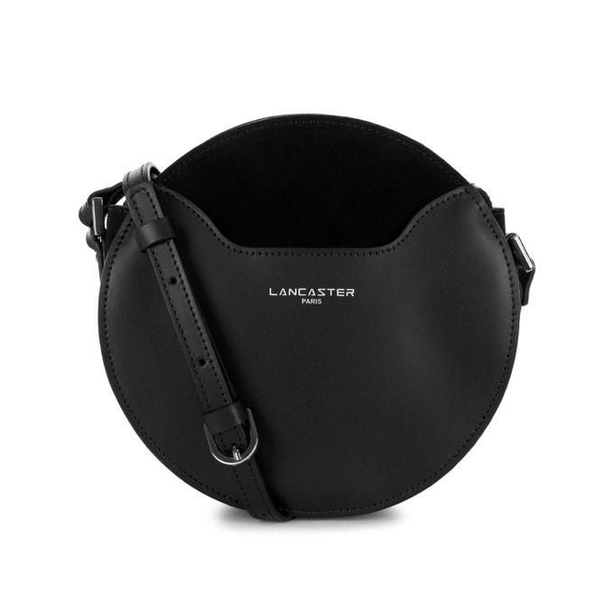 Bolso bandolera redondo de dos tejidos