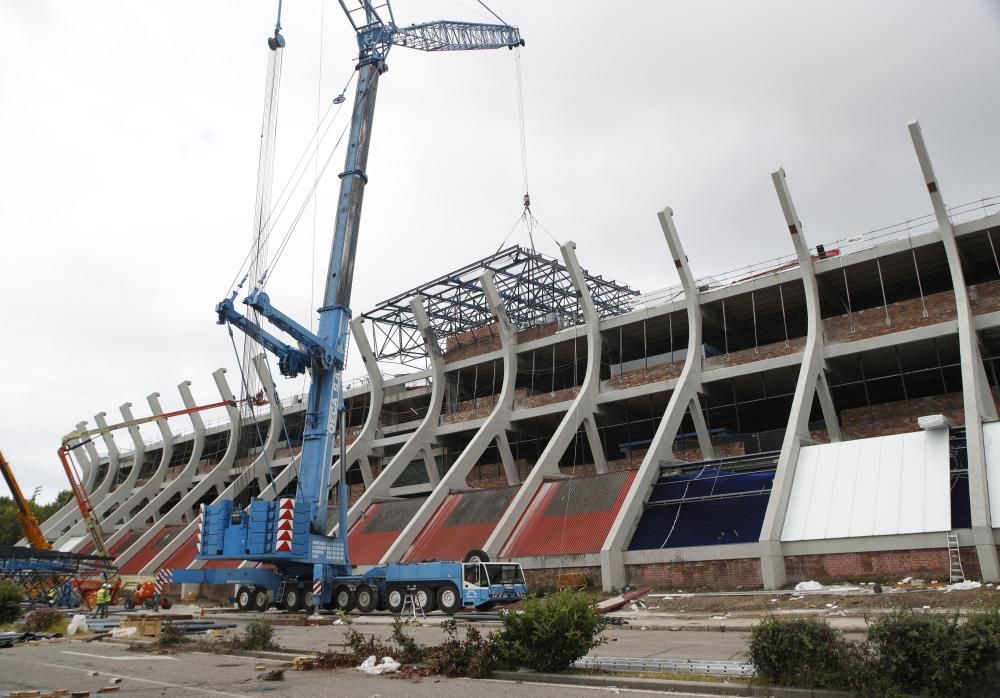 Despliegan la estructura que soportará la nueva cubierta de Río