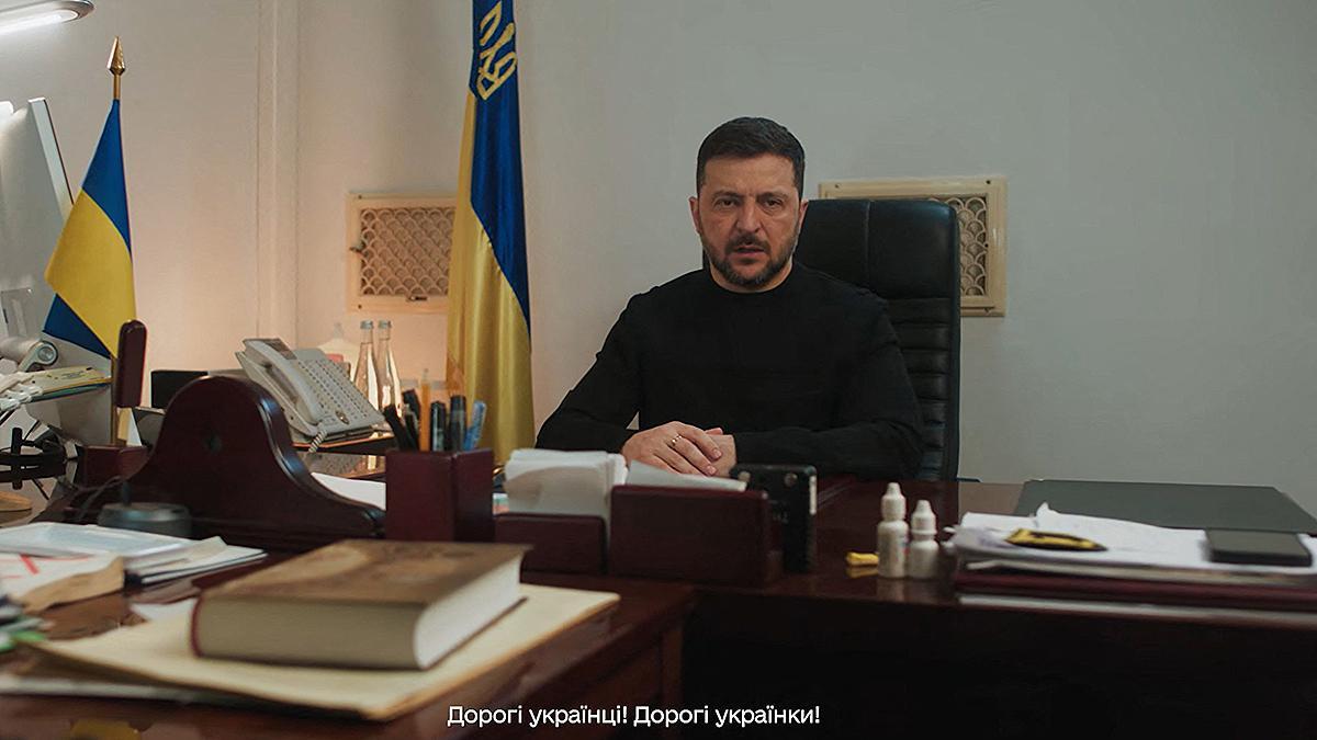 Volodímir Zelenski en una captura d'un vídeo proporcionat per la Presidència d'Ucraïna