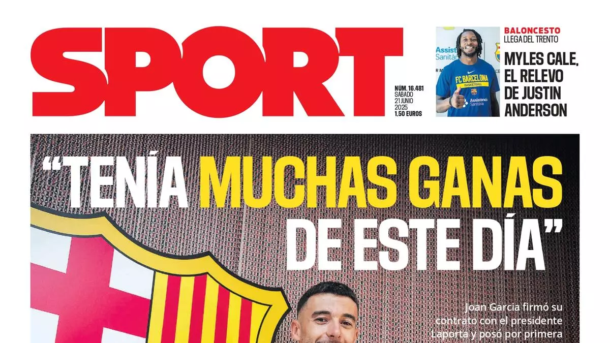 La portada de SPORT de hoy, sbado 21 de junio de 2025