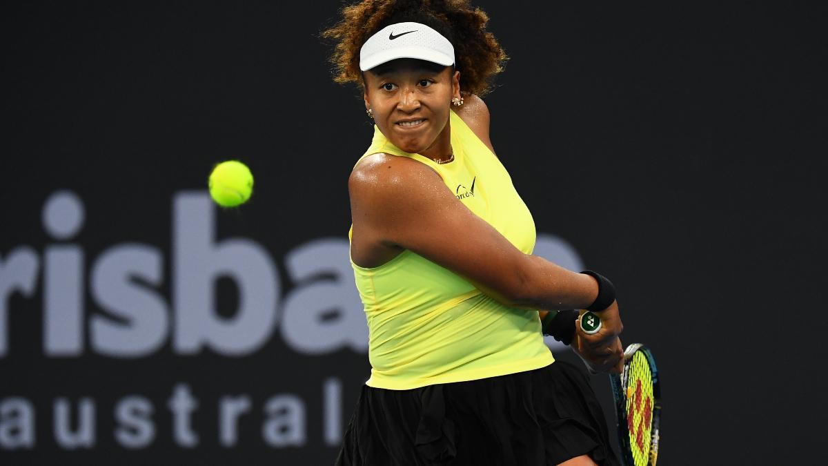 Naomi Osaka , en acción en Brisbane