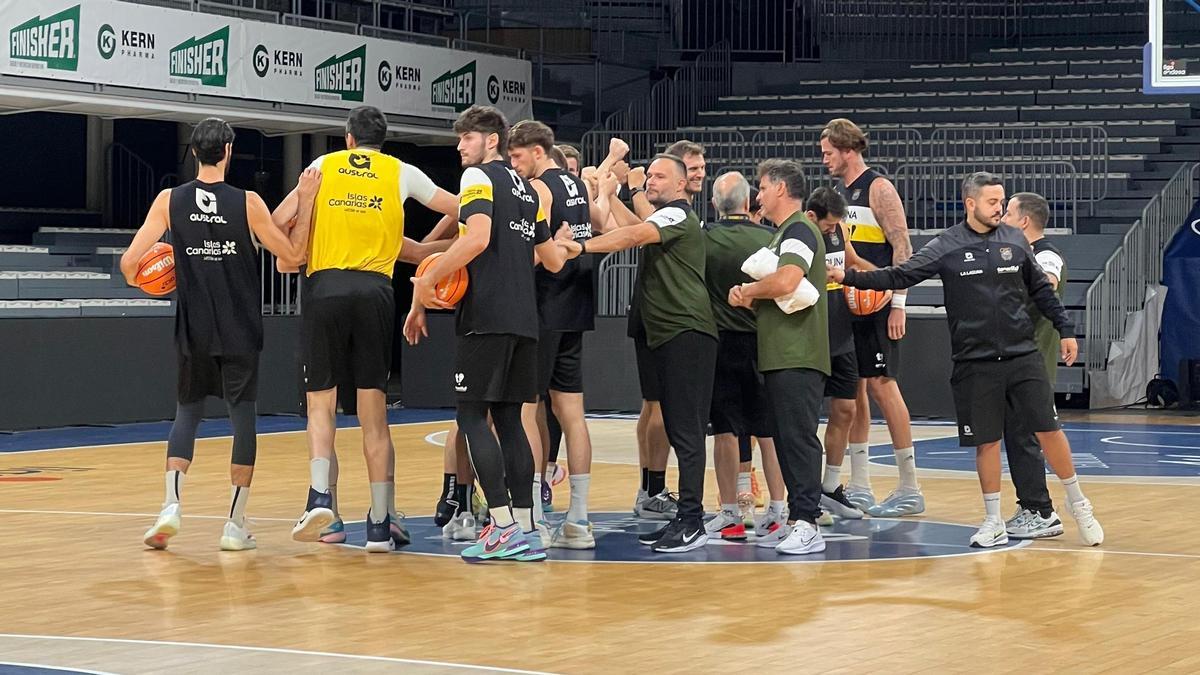 Entrenamiento de La Laguna Tenerife en Andorra.