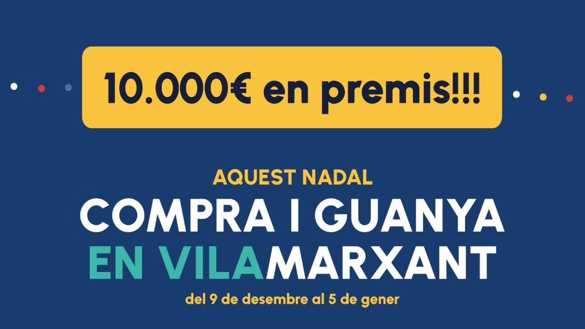 Cartel campaña Compra y Gana en Vilamarxant