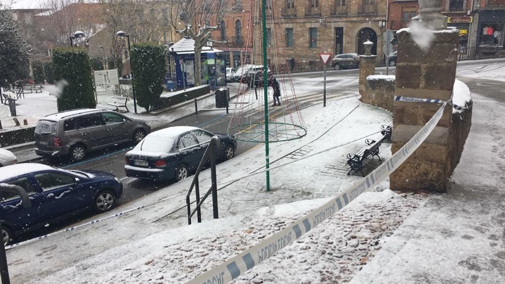 La nieve llega a Benavente