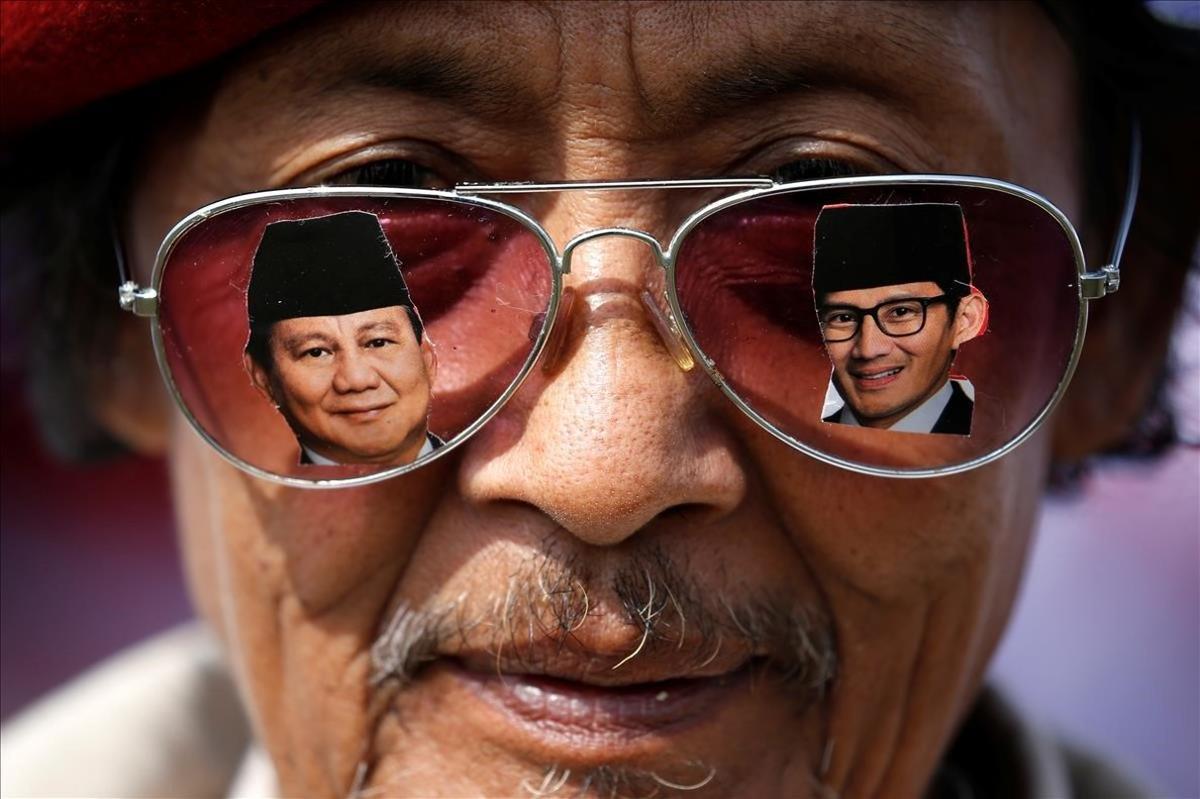  Mitin de campaña del candidato presidencial de Indonesia, Prabowo Subianto.