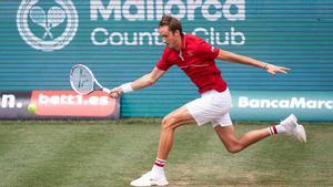 Medvedev, durante su partido en Mallorca