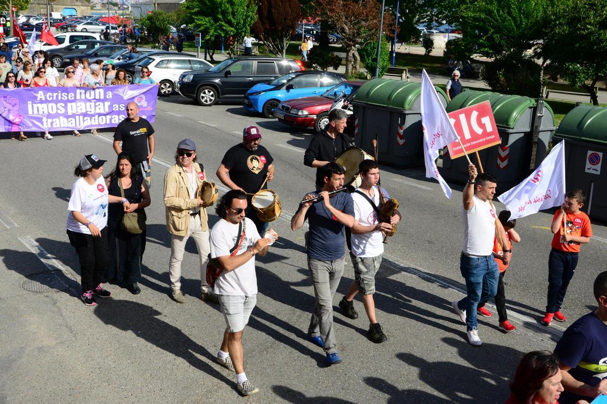 Las imágenes de la manifestación del 1º de Mayo en Cangas